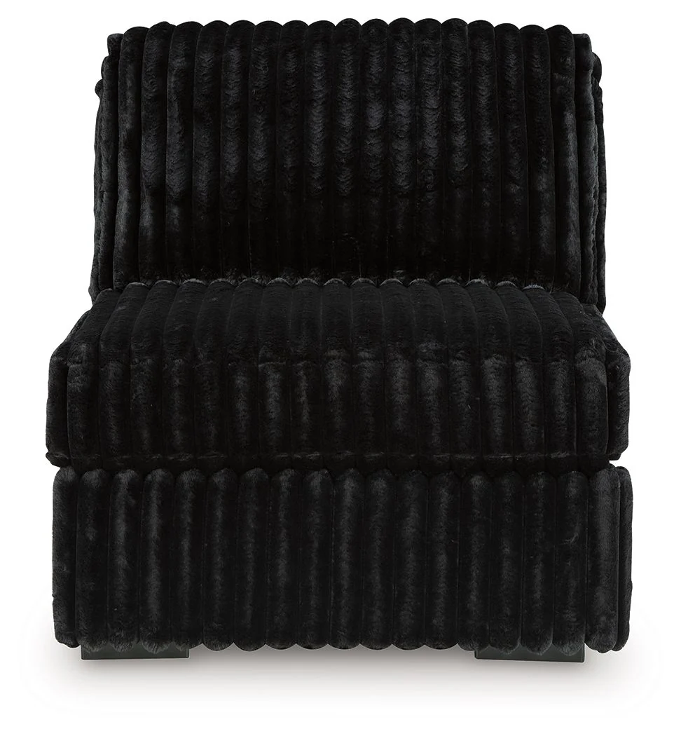 Midnight-Madness - Armless Chair - Onyx