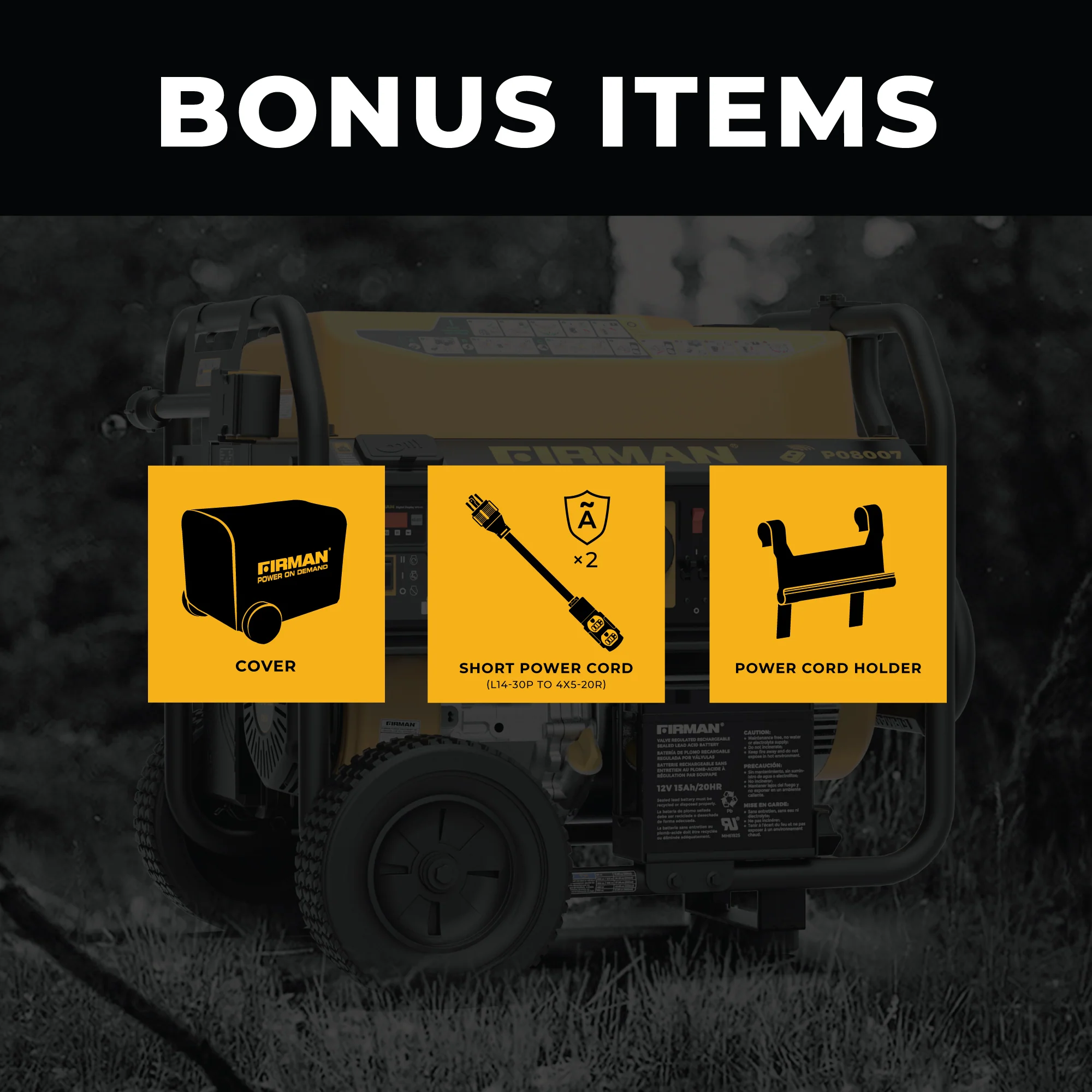 Gas Portable Generator 10000W Remote Start 120/240V