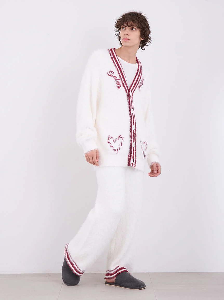 Mens Feather Button Up Cardigan