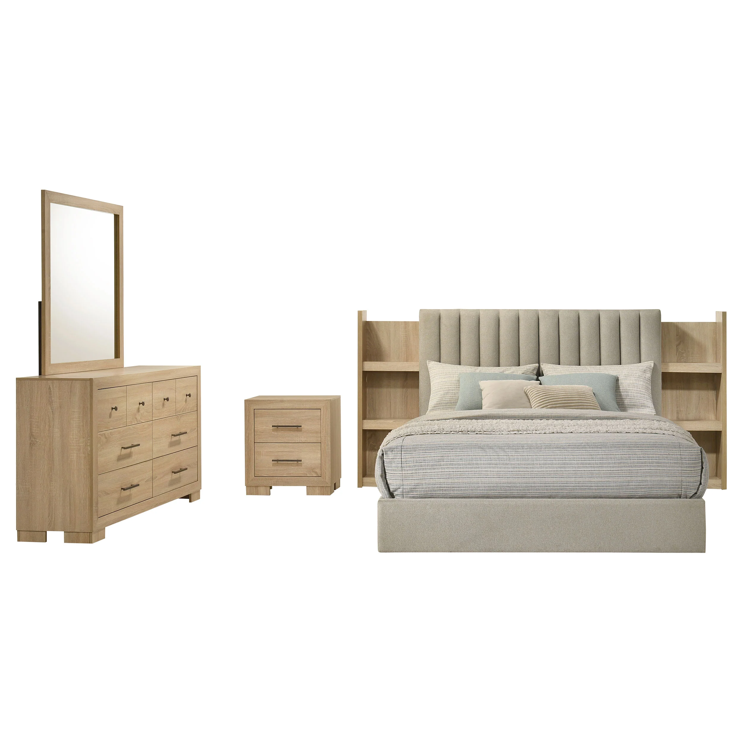 Arielle Bedroom Set Light Oak