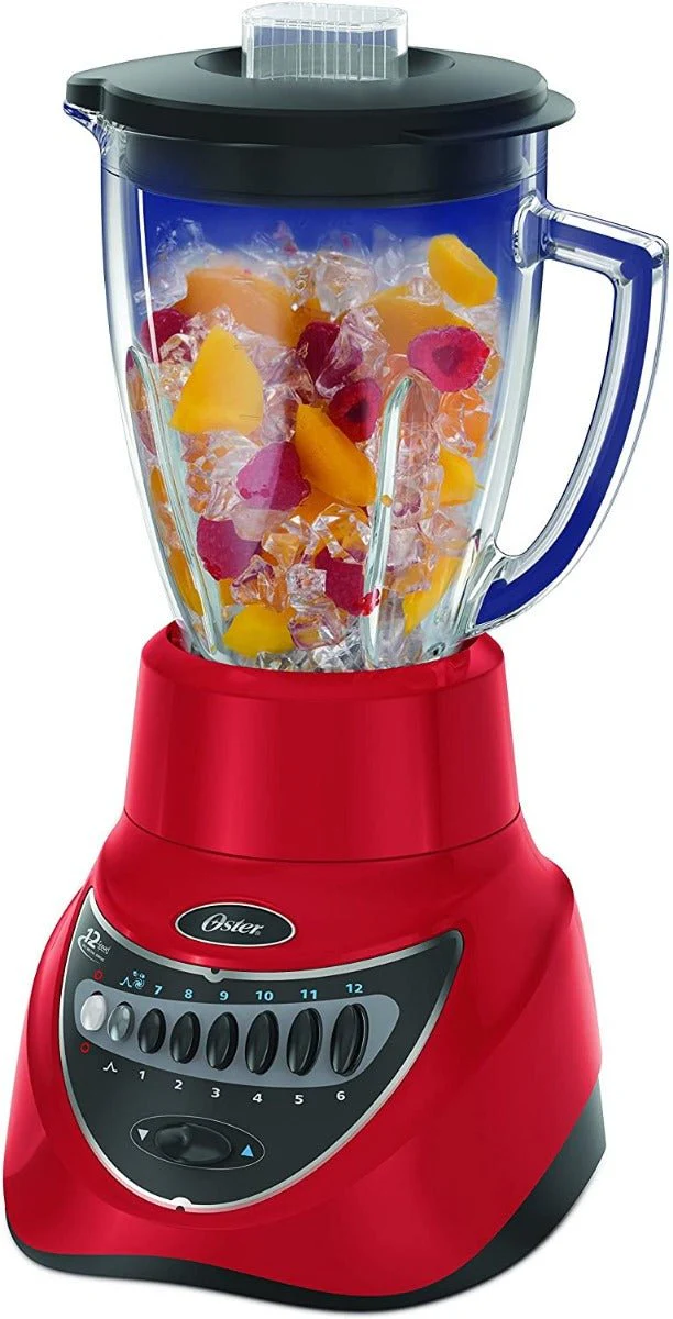 Oster BLSTEG7805R 12 Speed Blender 450 watts Red Color Glass Jar 220 Volt Blender