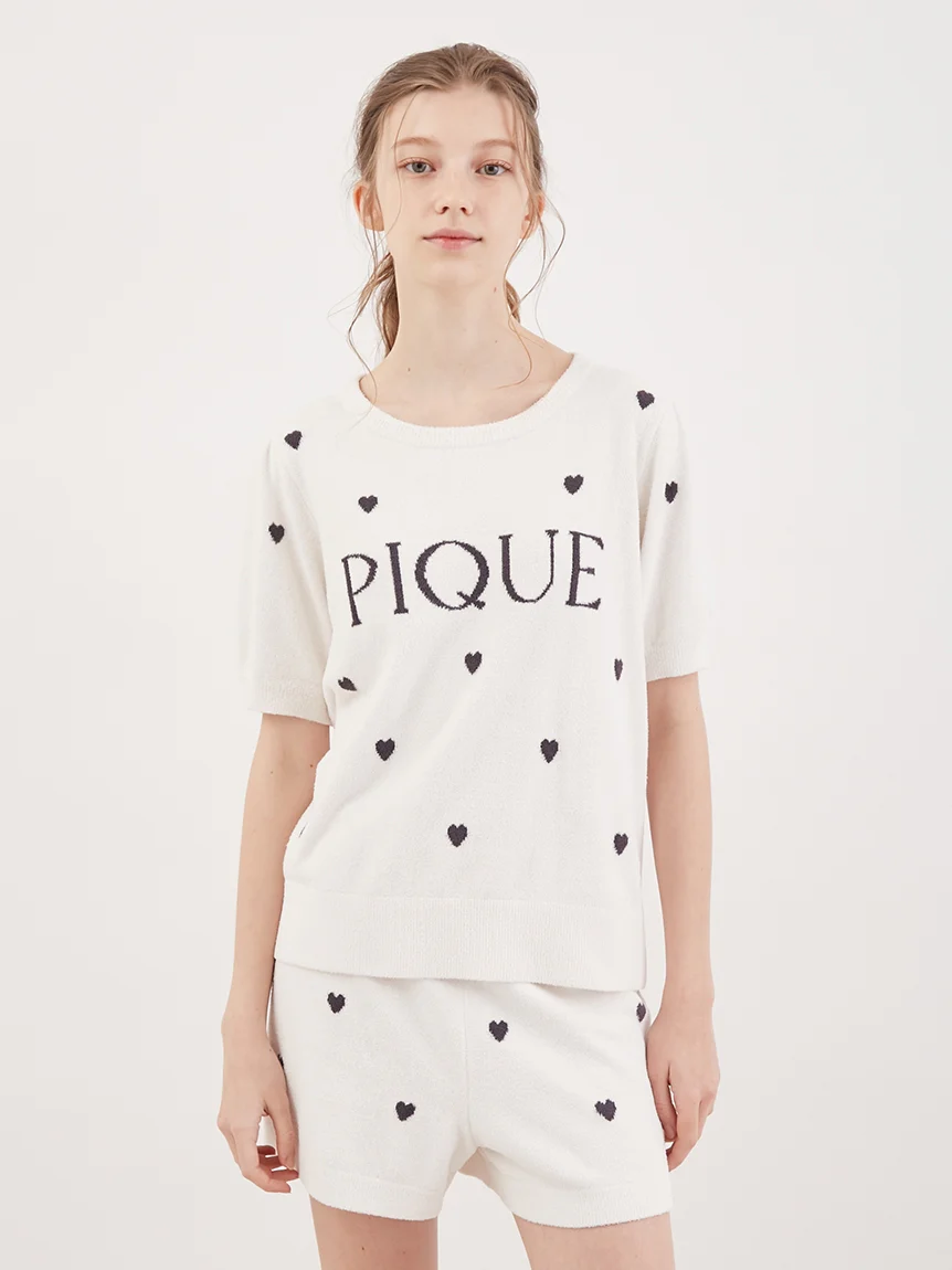 Heart Logo Short-Sleeved Pullover