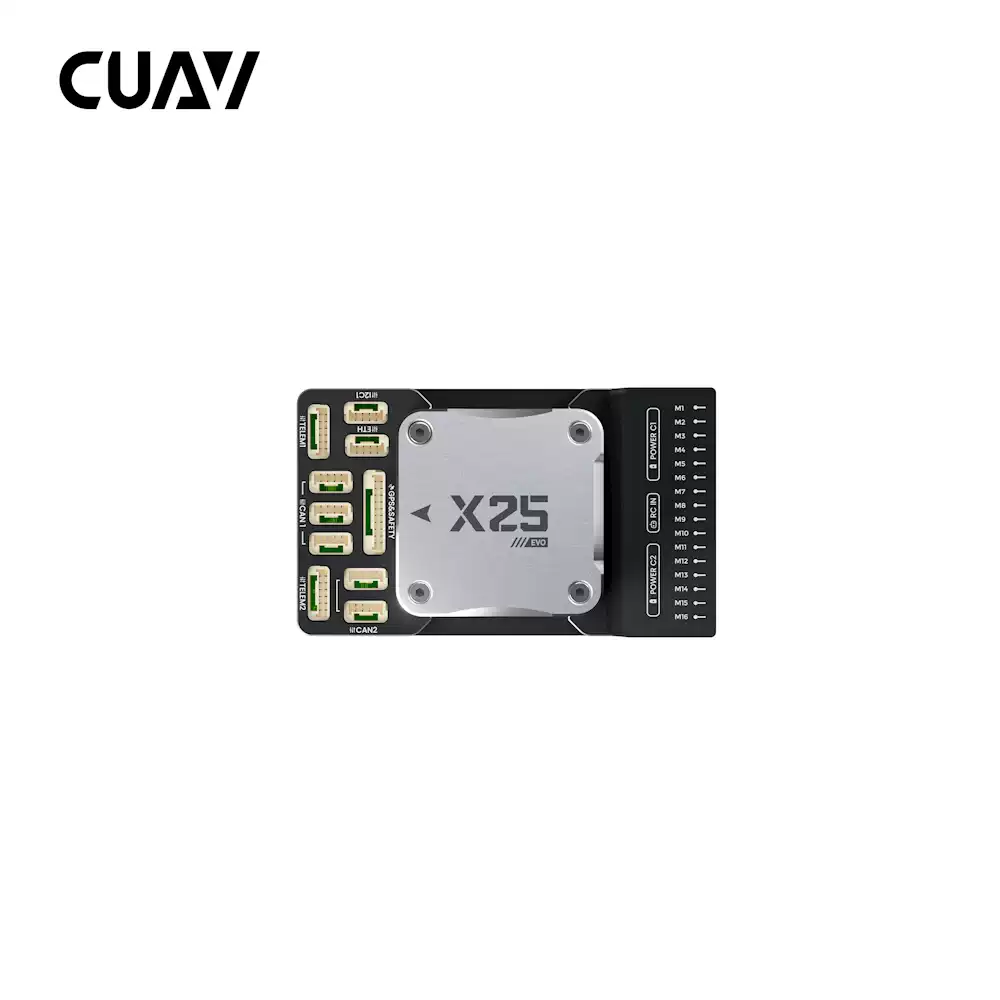 CUAV X25 EVO Autopilot Flight Controller - STM32H7, Triple IMU, Dual Baro, RM3100, CAN, 16 PWM, PX4/ArduPilot