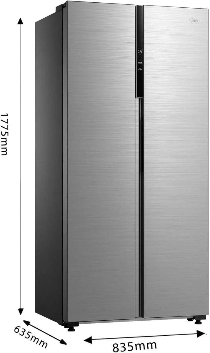 Midea 220 volts Side by Side refrigerator Fridge 460 liter Silver 220v 240 volts 50 hz MDRS619FGF46220v