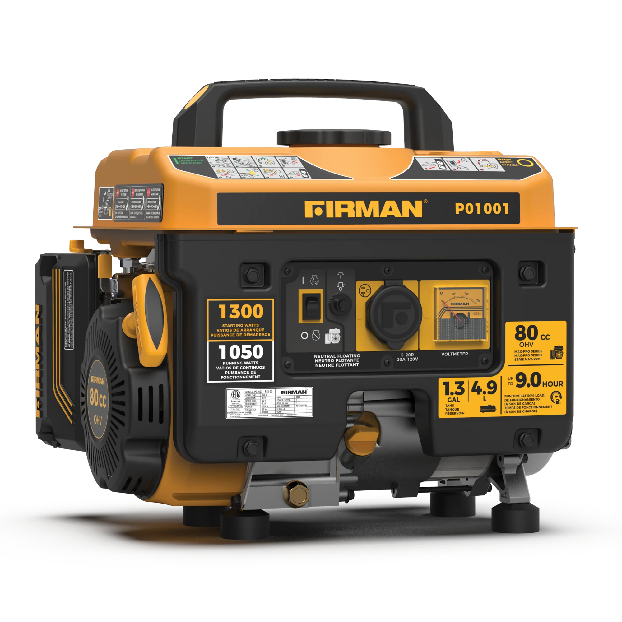 Gas Portable Generator 1300W Recoil Start