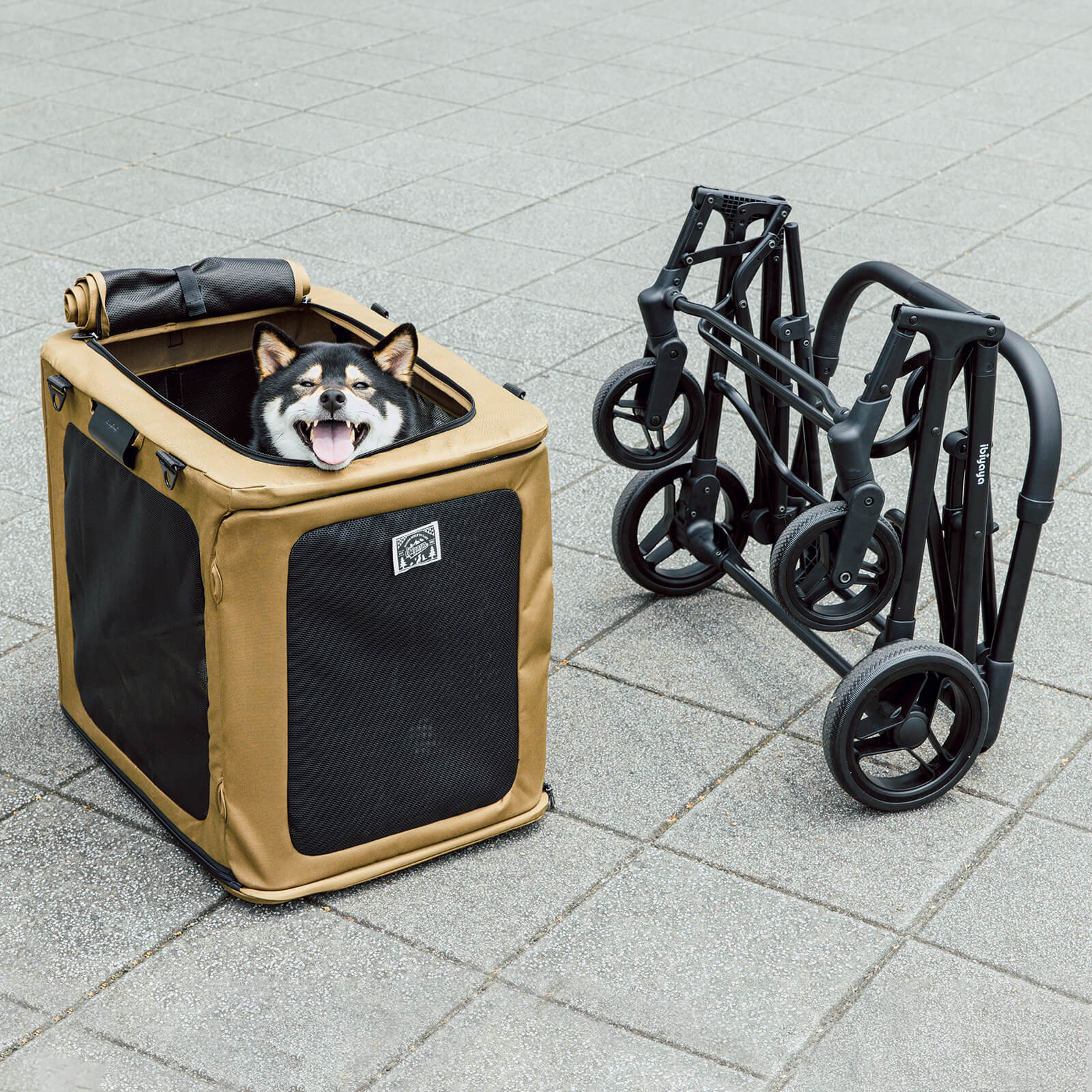 BigBuddy Pet Stroller and Soft Crate Combo, 2-in-1 Pet Wagon