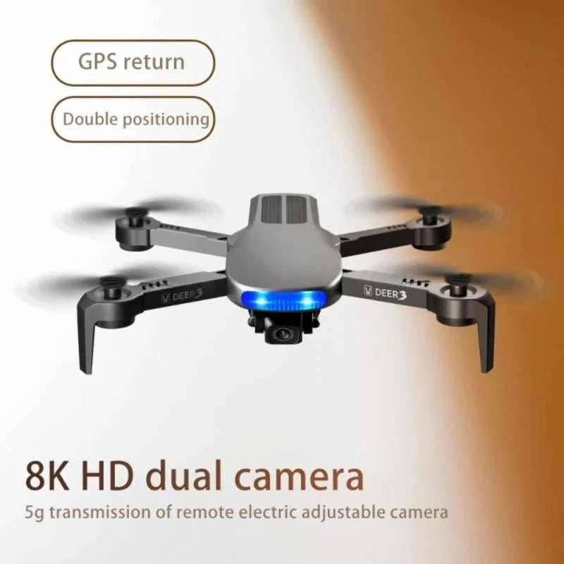 2023 New LU3 Max GPS Drone - 8K HD Dual Camera 5G Wifi FPV Optical Flow Brushless Motor Folding Quadcopter RC Distance 800M Gift Toys Professional Camera Drone