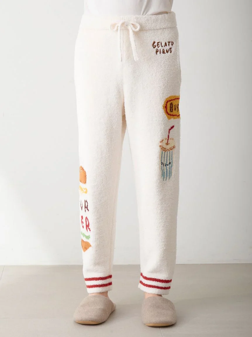 [Hirano Toshiyuki] Men's Powder Hamburger Jacquard Long Pants
