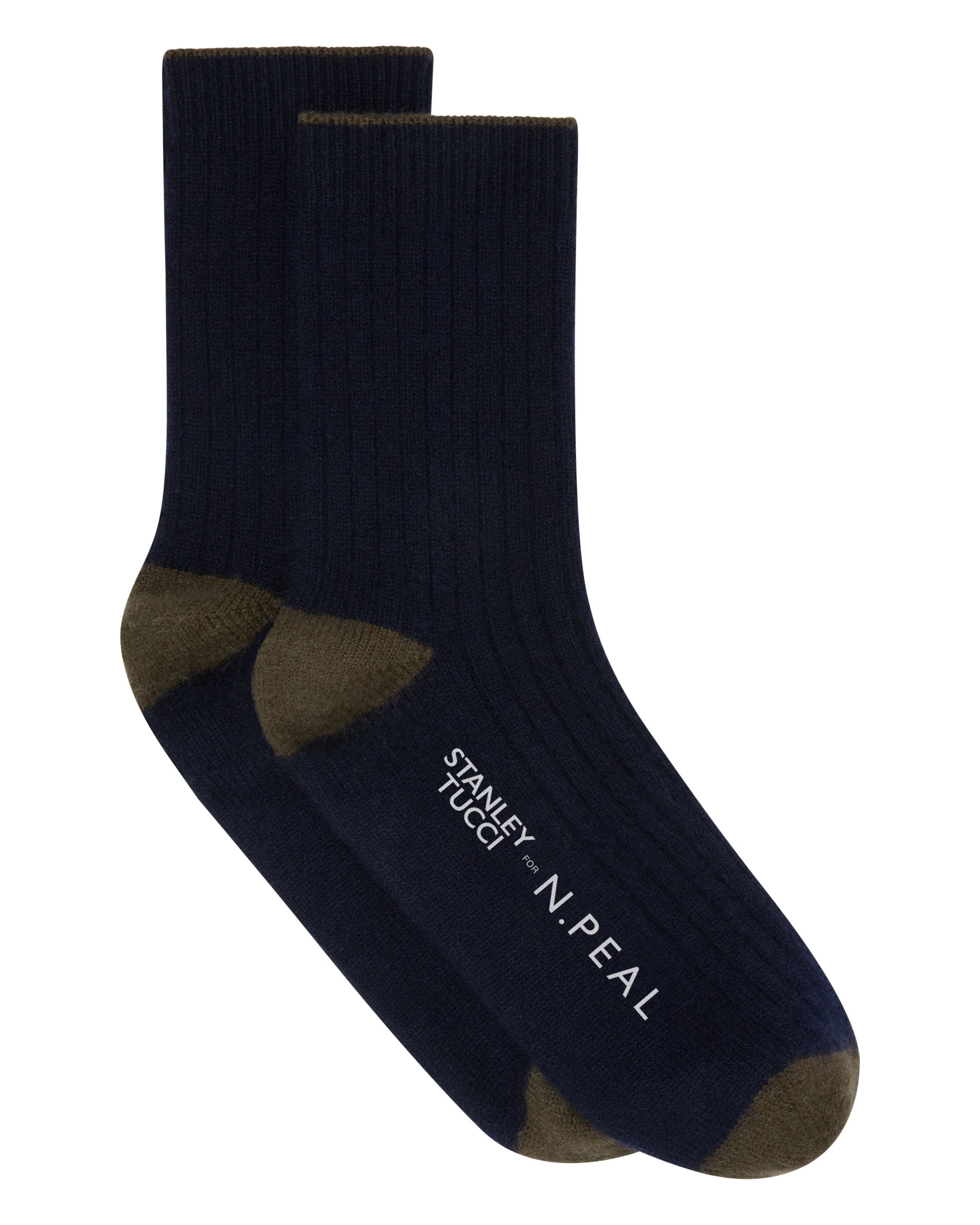 TUCCI TRAVEL SOCK Navy Blue + Olive Green