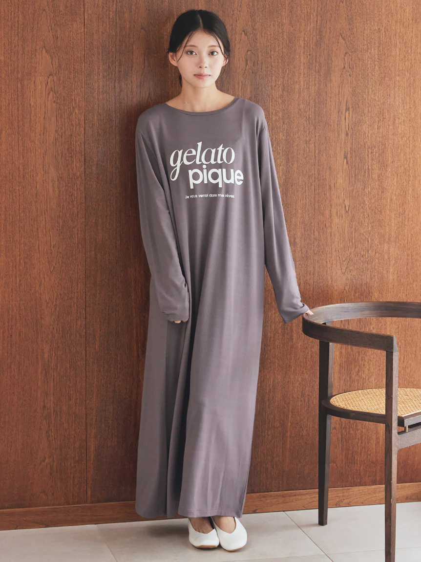 Rayon Simple Logo Dress