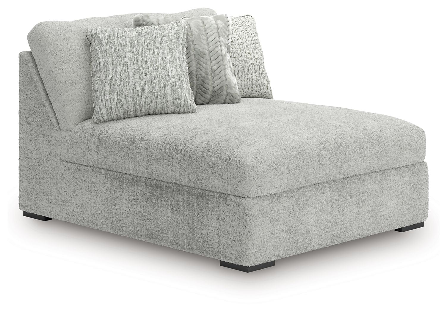 Cuddle Plush - Oversized Armless Chaise - Arctic