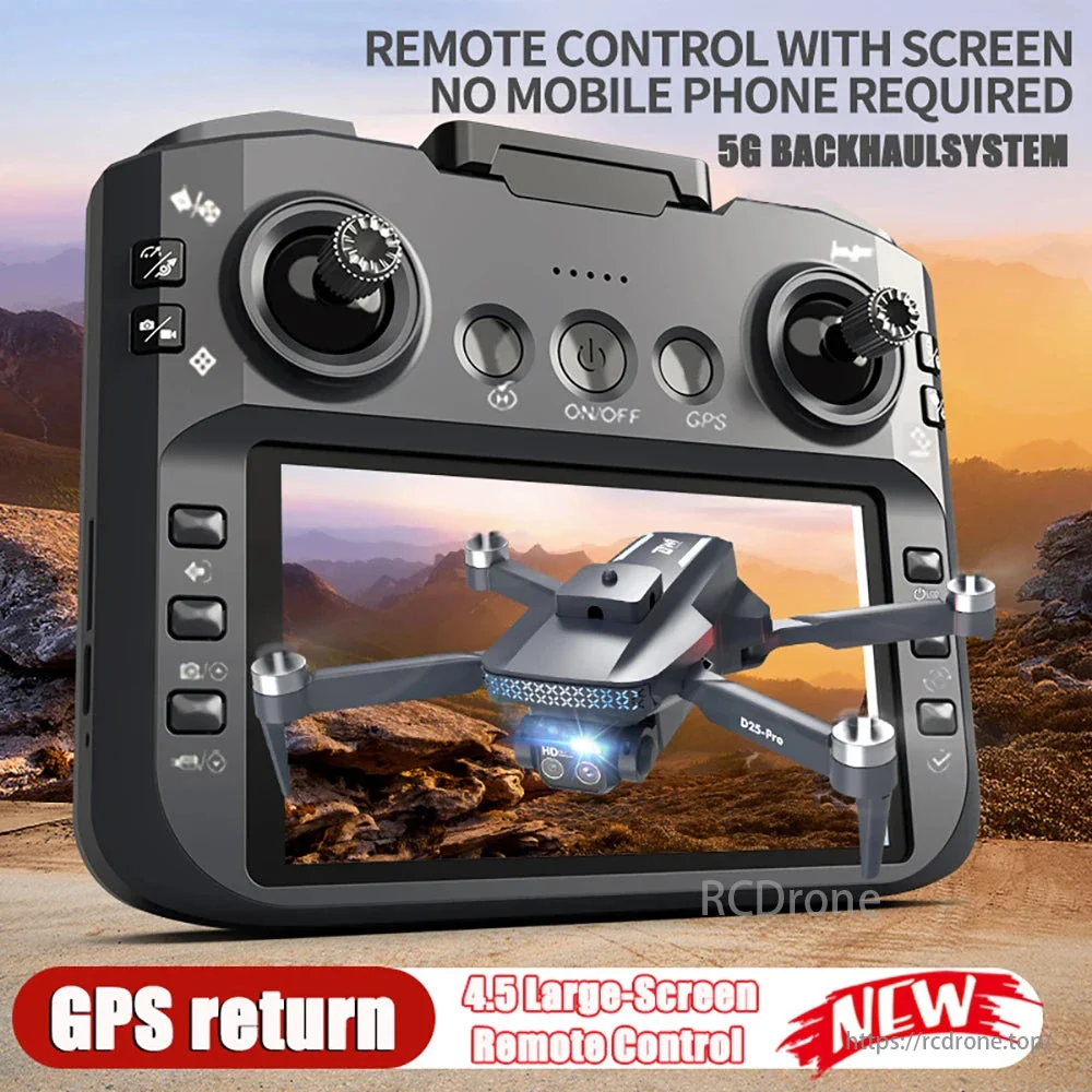 D25-PRO MAX Drone with Screen Remote Controller - 5G WIFI GPS 8k Professional Camera FPV Drones RC Quadcopter Helicopter 5KM