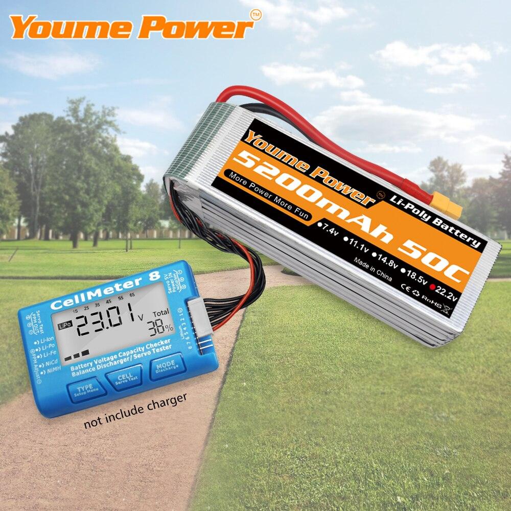 2PCS Youme 22.2V 6S Lipo Battery - 3300mah 4500mah 5200mah 6200mah 6500mah T Deans XT60 XT90 EC5 EC3 RC Parts