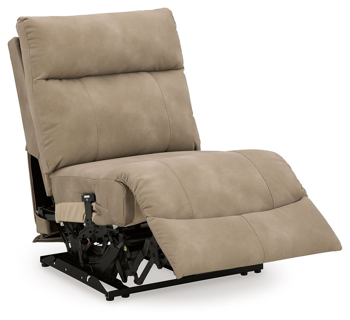 Next-Gen Durapella - Power Armless Recliner With Adj Headrest - Sand