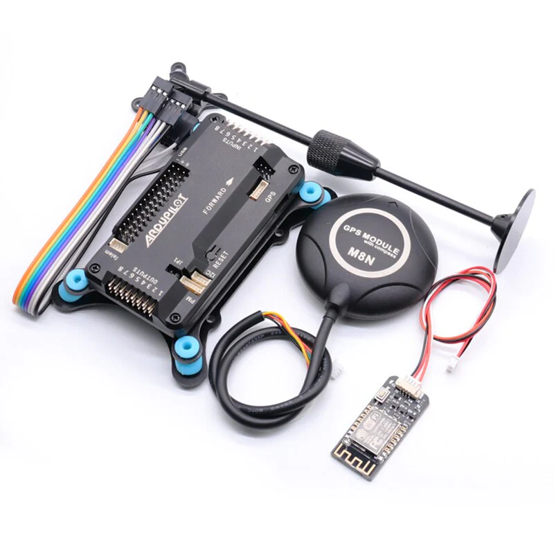 APM2.8 APM 2.8 flight controller Ardupilot +M8N GPS built-in compass +gps stand+shock absorber for RC Quadcopter Multicopter