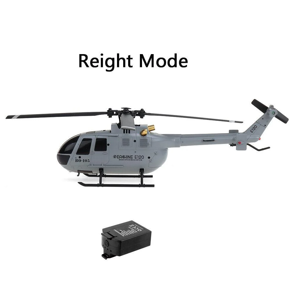 Eachine E120 RC Helicopter - 2.4G 4CH 6-Axis Gyro Optical Flow Localization Flybarless Scale Helicopter