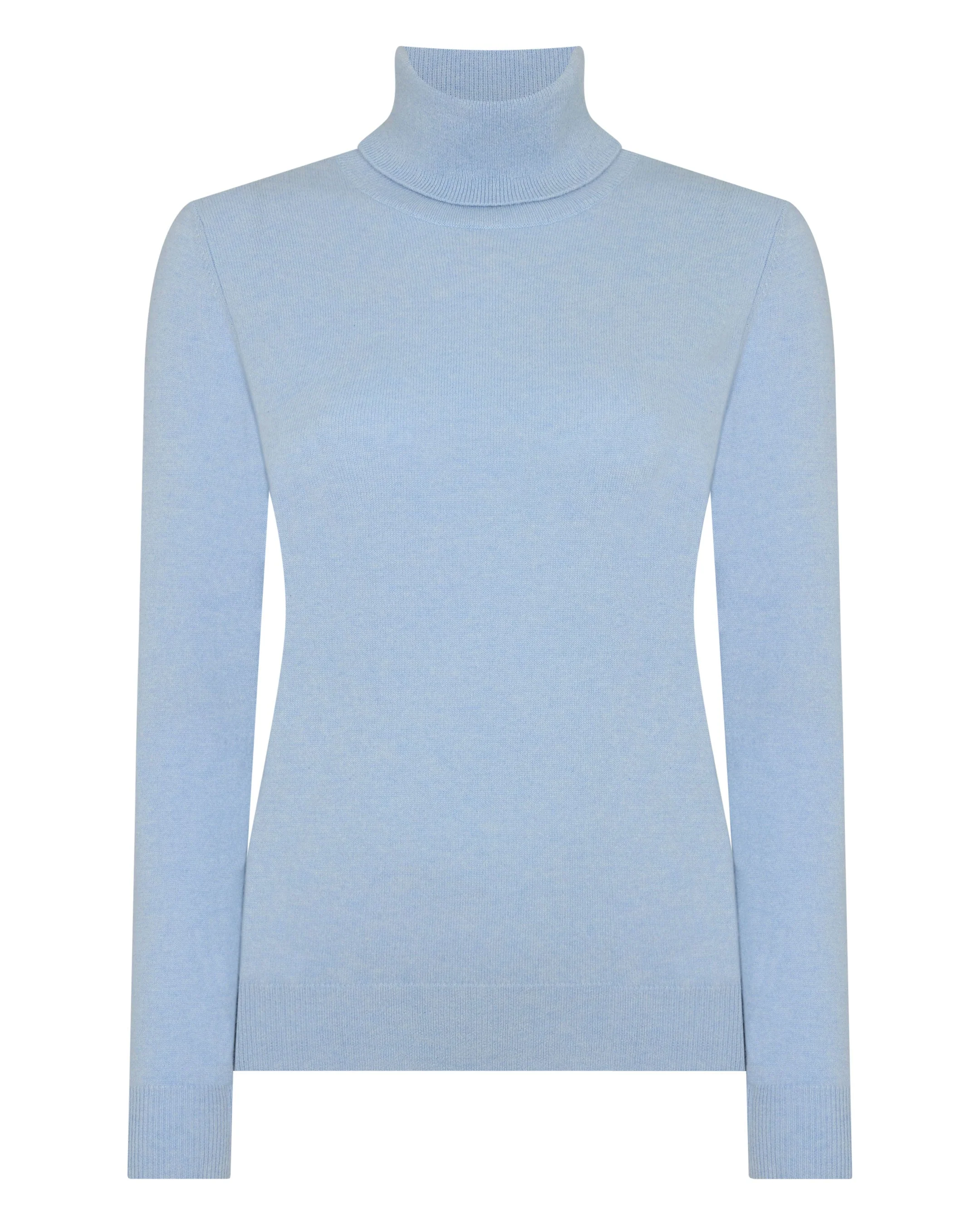 Women's Luna Turtle Neck Cashmere Sweater Sea Mist Blue
