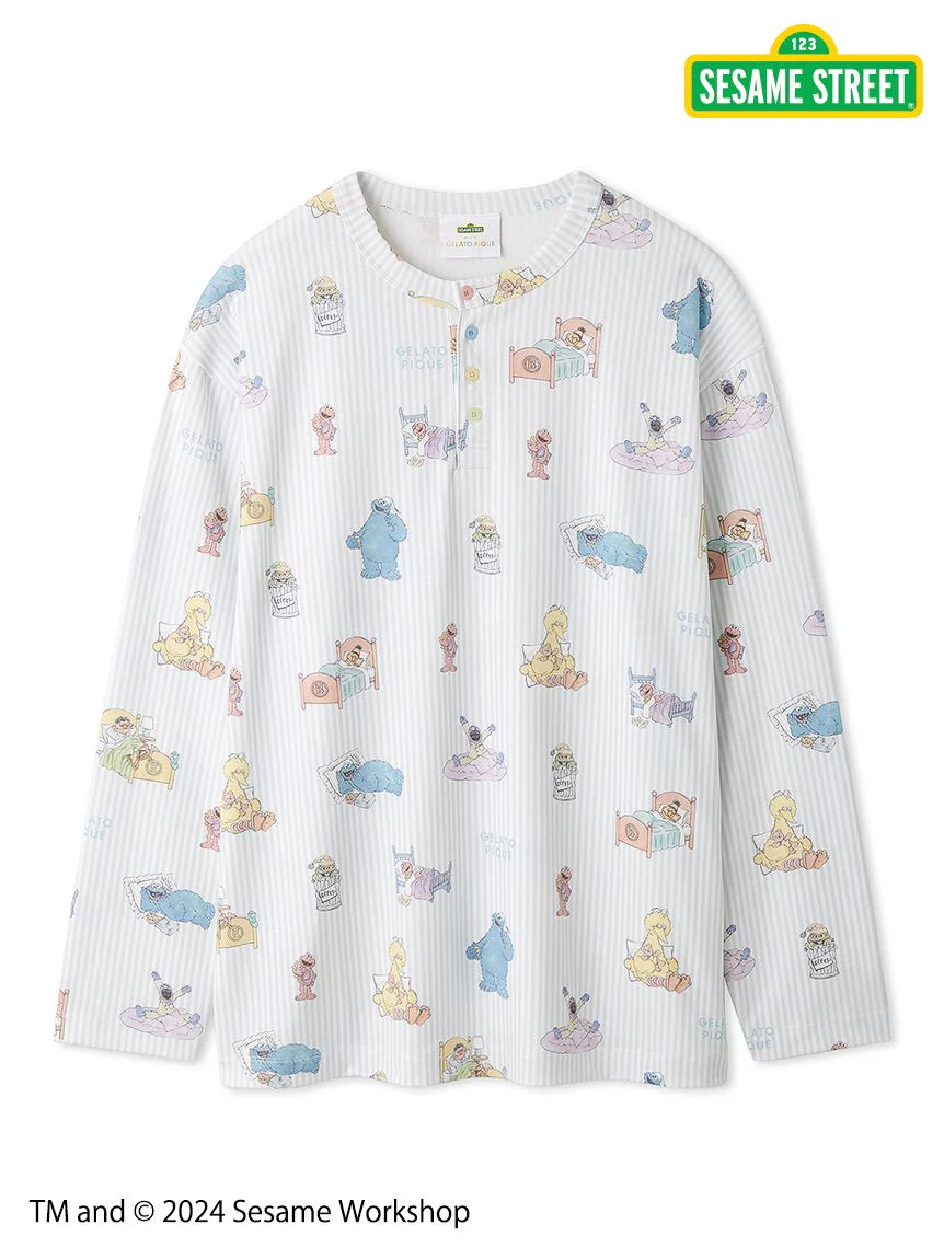 【SESAME STREET】MEN'S All-Over Print Pullover