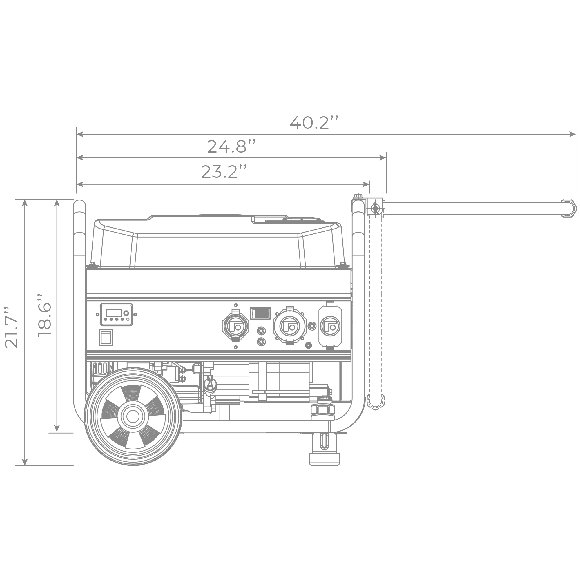 Gas Portable Generator 4550W Recoil Start 120/240V