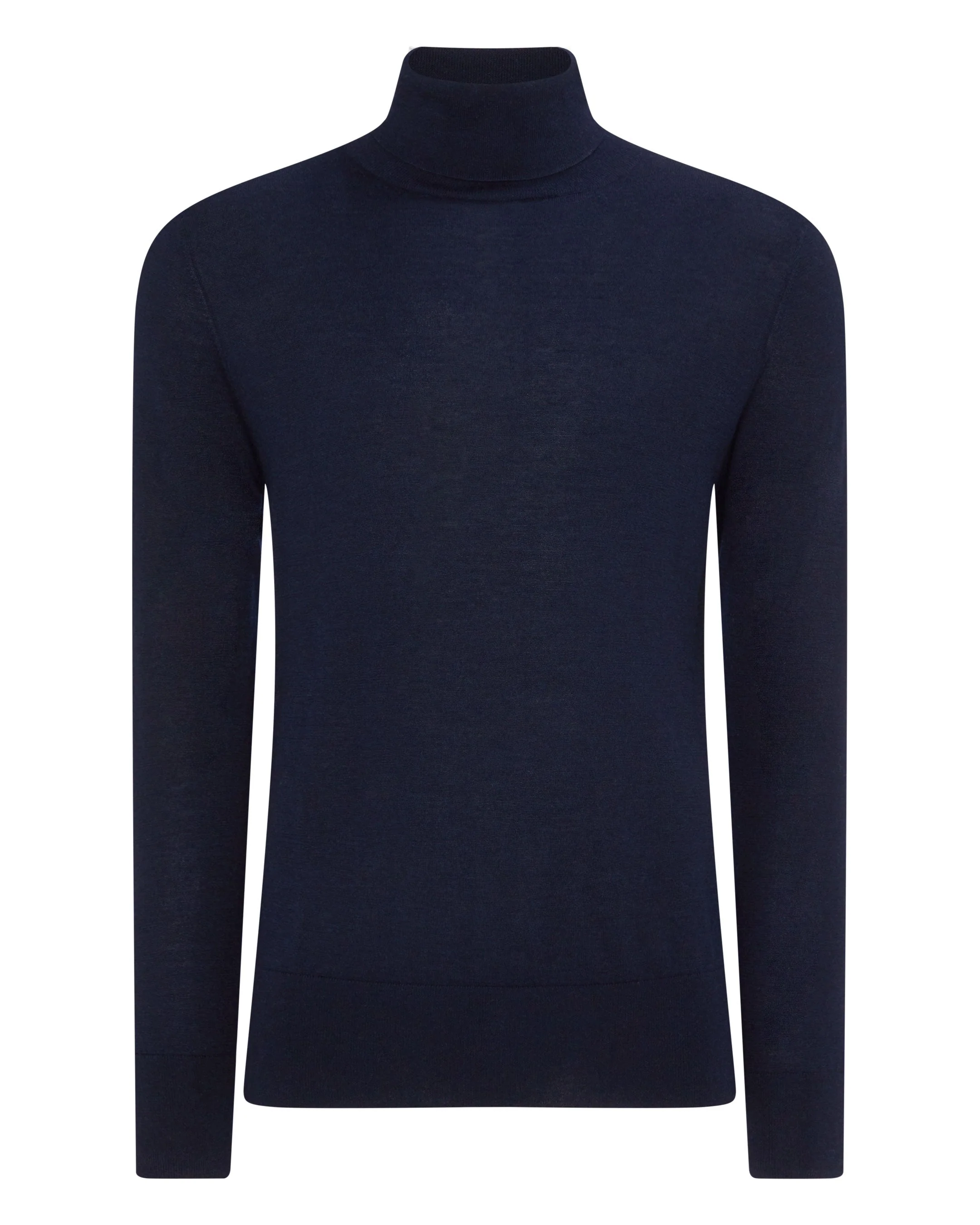 Men's Pimlico Fine Gauge Cashmere Turtle Neck Sweater Navy Blue