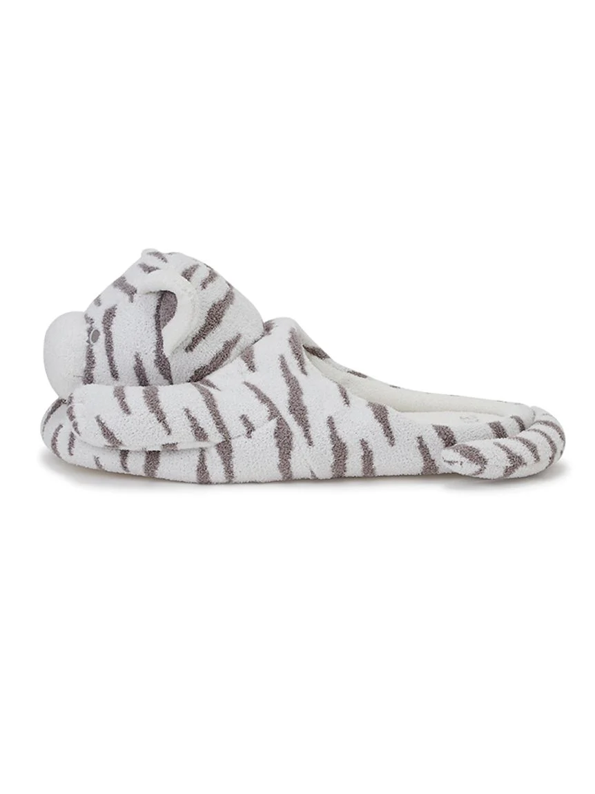 Men's White Tiger House Slippers