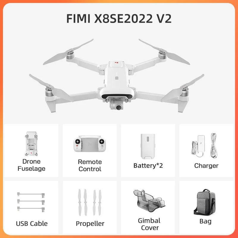 FIMI X8SE 2022 Camera Drone - 4K professional Quadcopter camera RC Helicopter 10KM FPV 3-axis Gimbal 4K Camera GPS RC Drone New