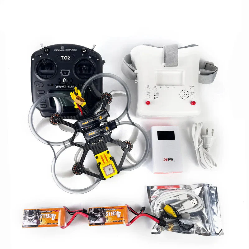 DarwinFPV CineApe35 4S Analog 3.5 Inch Whoop FPV Drone RTF with ELRS TX12 Controller, 4.3