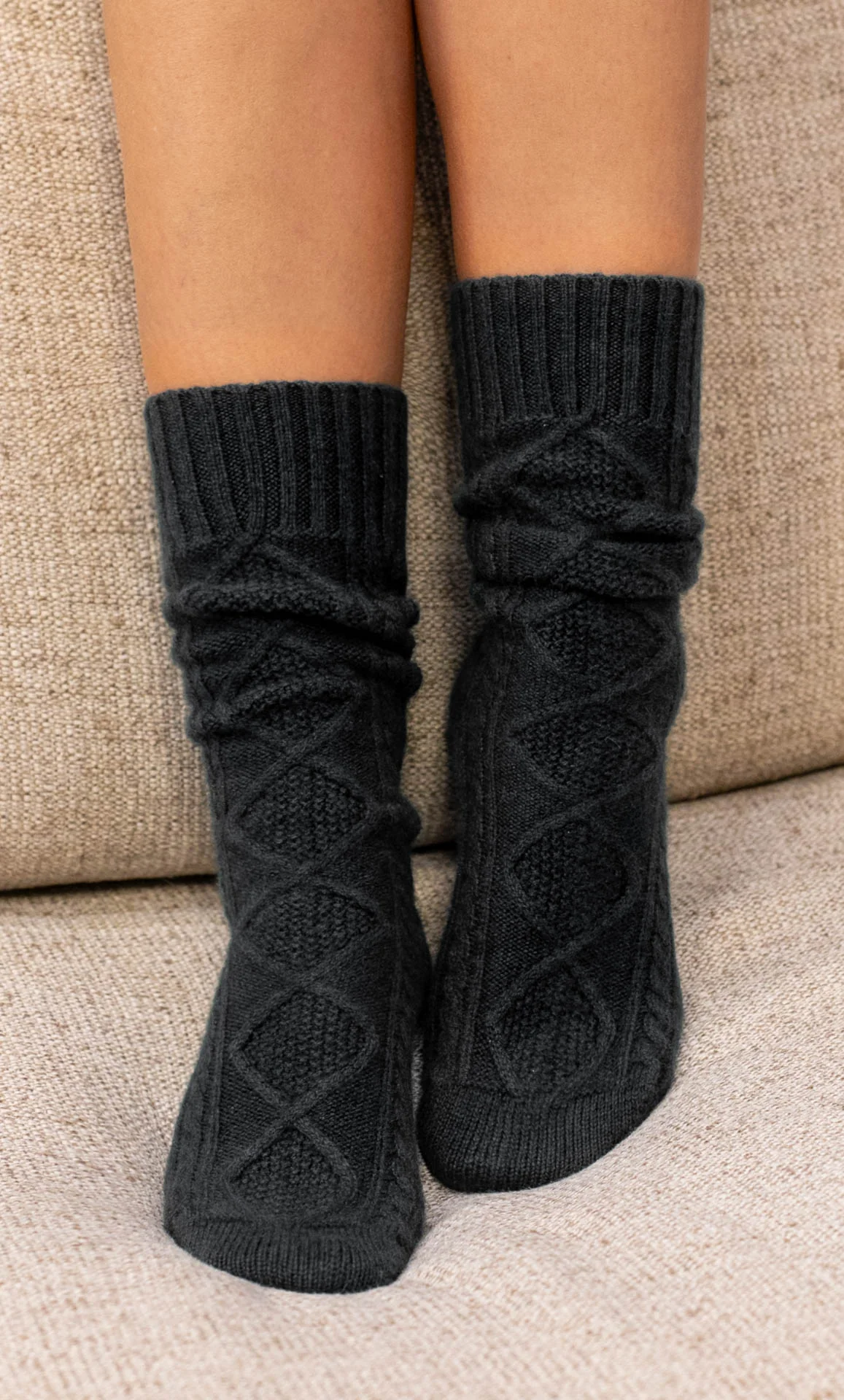 Diamond Cashmere Socks