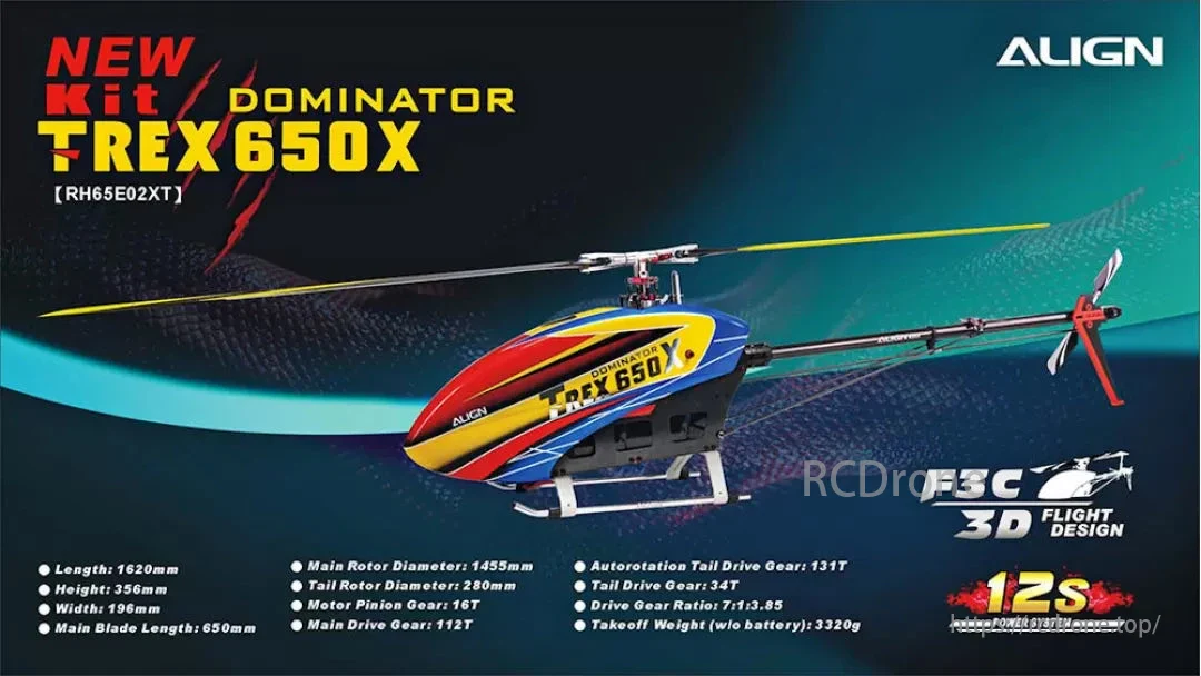 Align T-REX 650X Electronic RC Helicopter Kit RH65E02X / Super Combo RH65E01X / F3C Super Combo RH65E03X