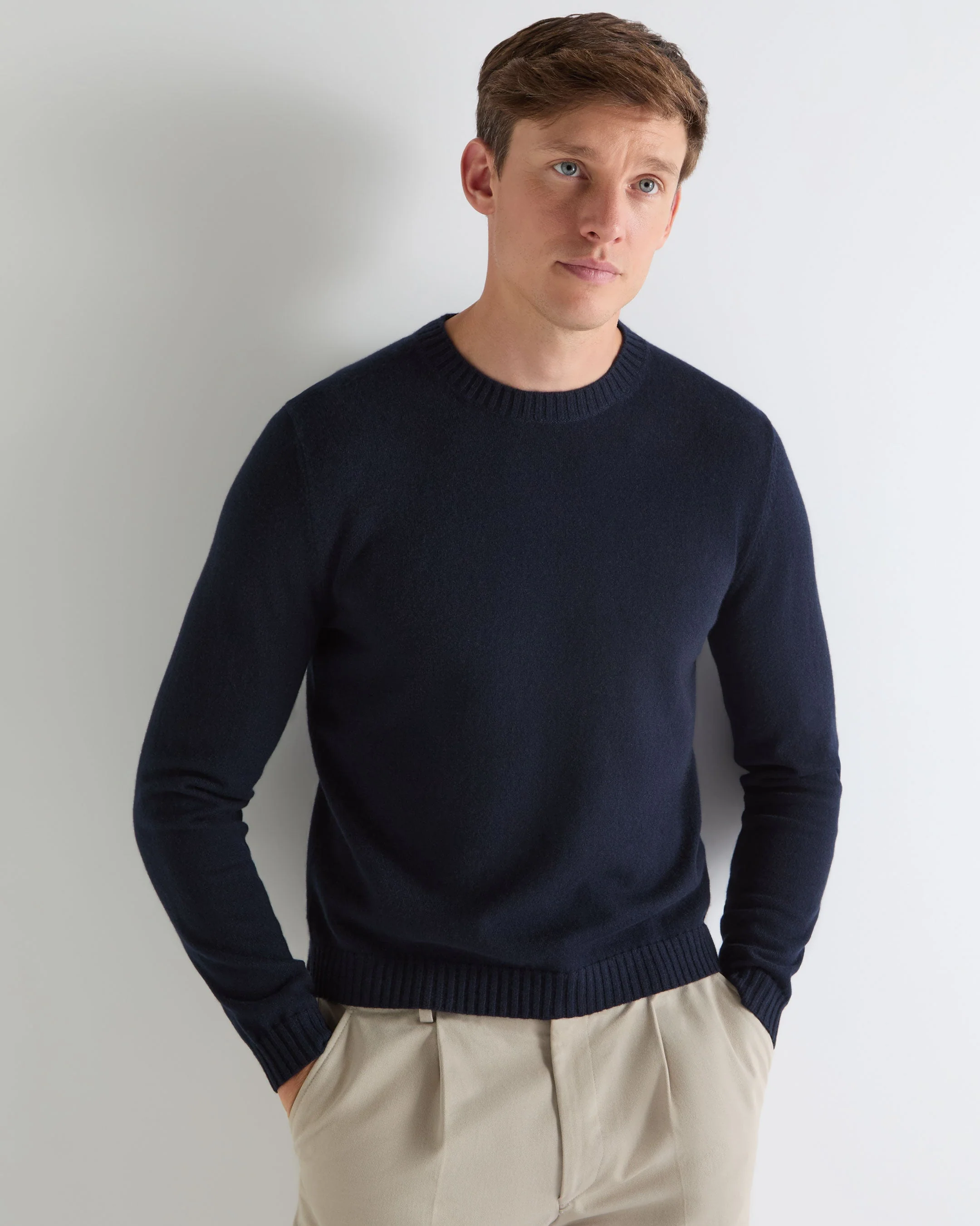 TUCCI ROUND NECK SWEATER Navy Blue