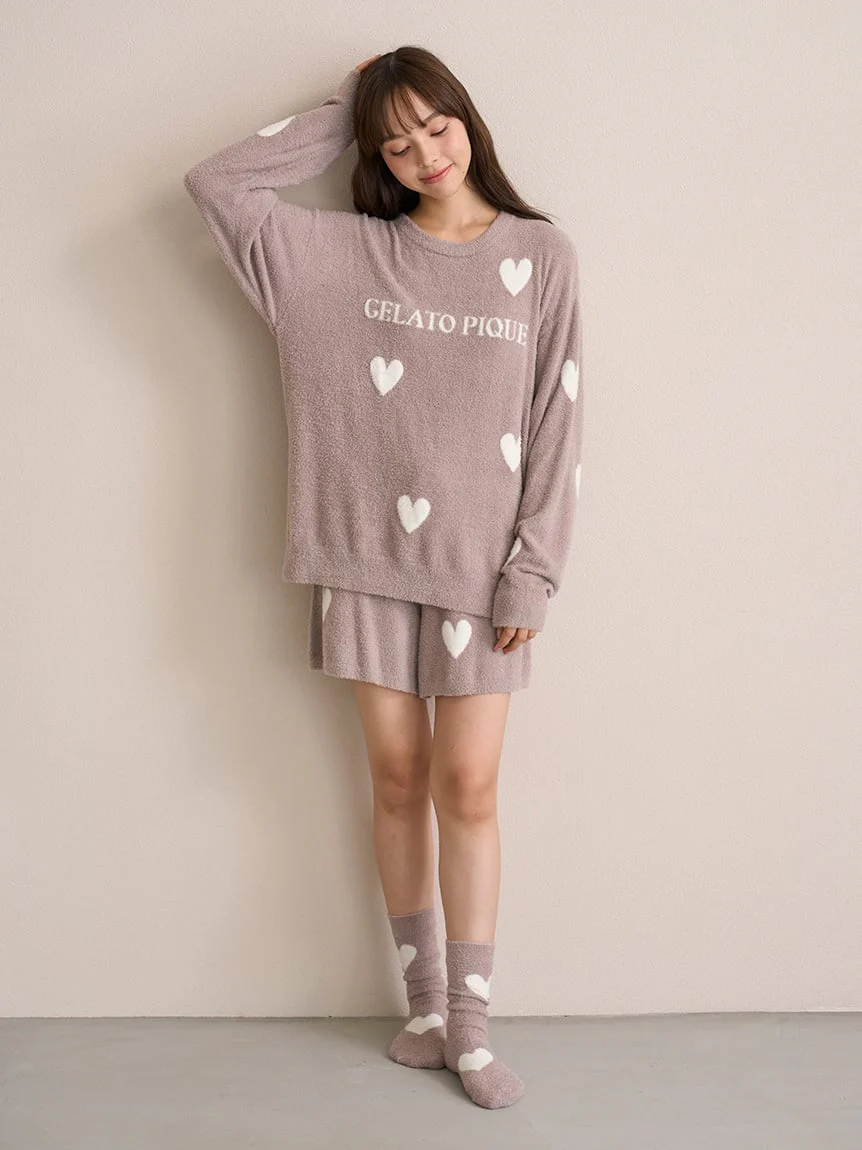 Warm Smoothie Heart Jacquard Pullover