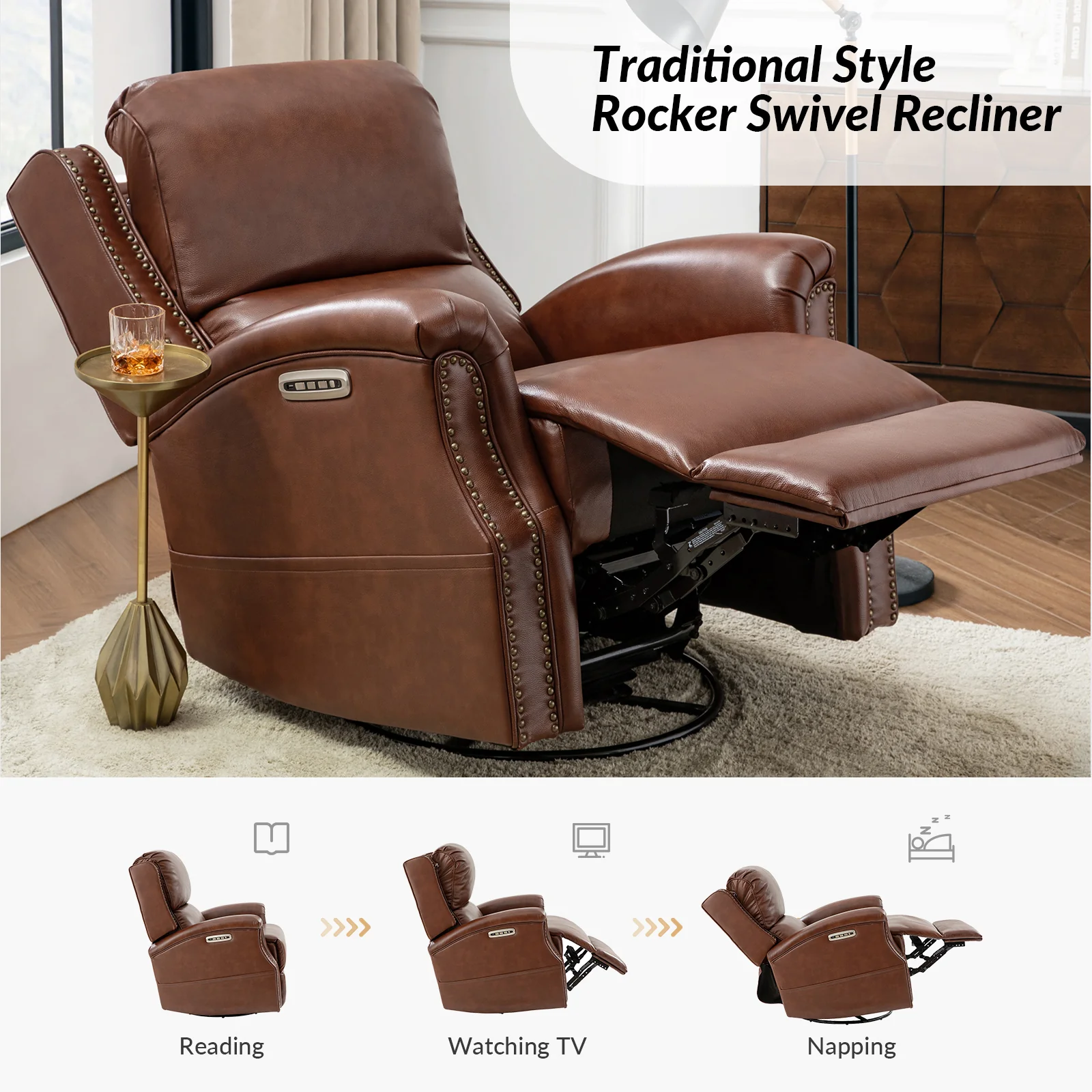 Andreas Recliner in Brown