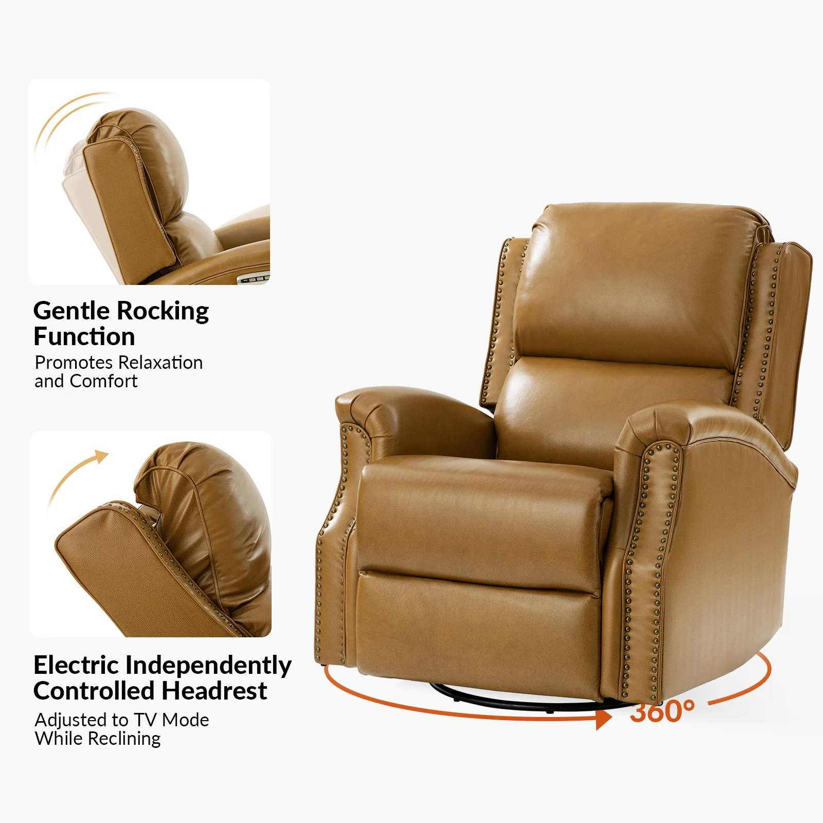 Andreas Recliner in Camel
