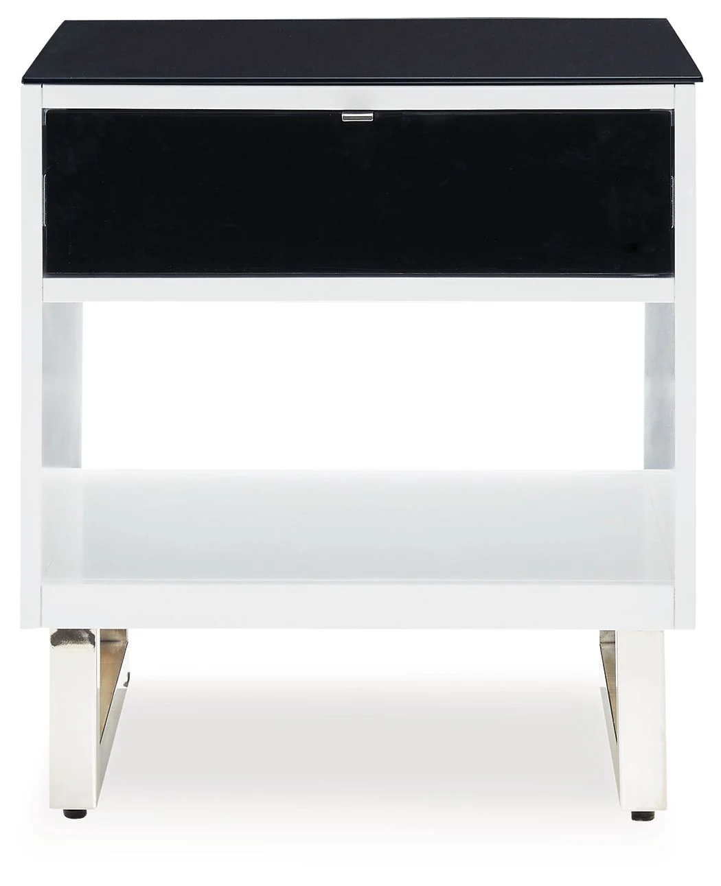 Gardoni - Rectangular End Table - White / Black