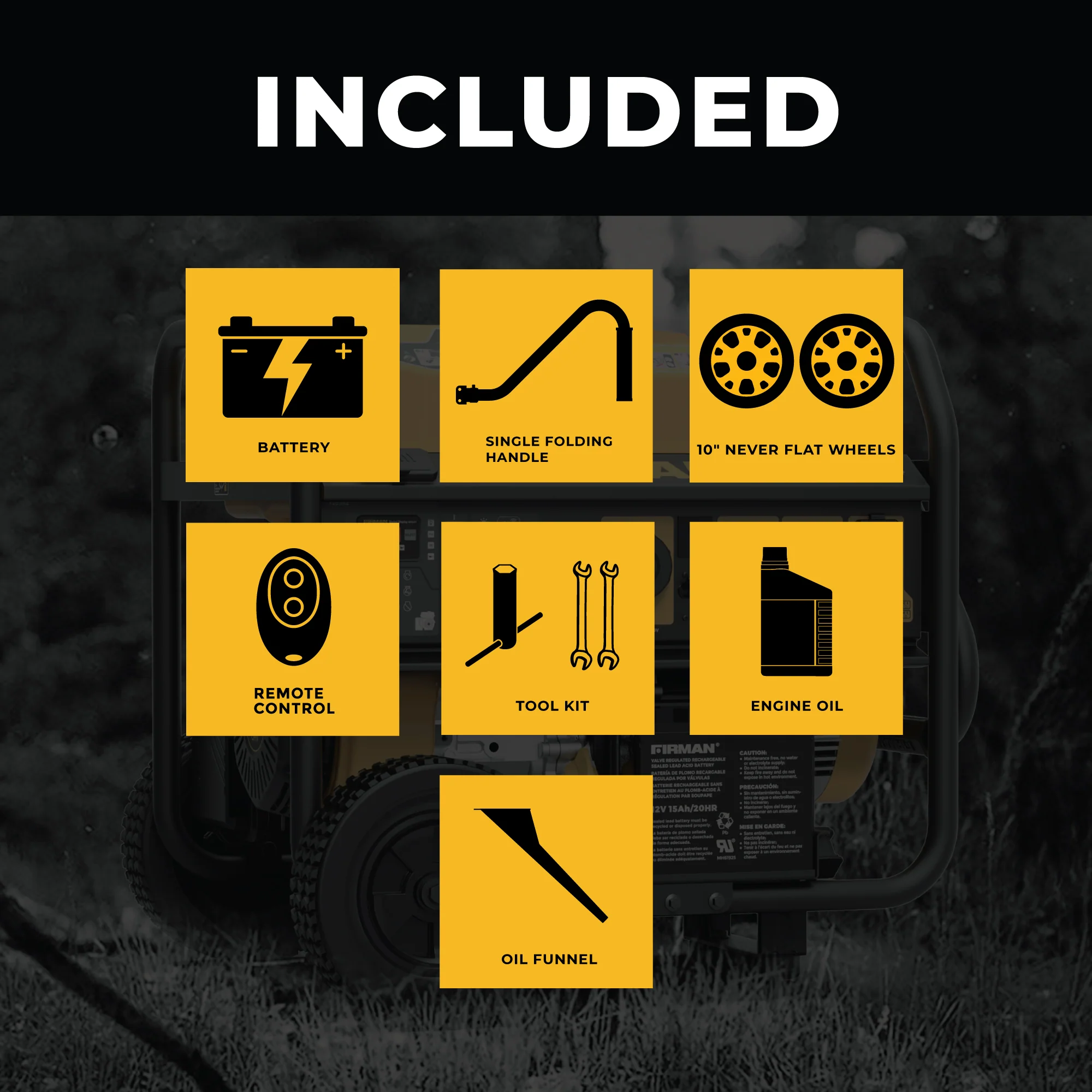 Gas Portable Generator 10000W Remote Start 120/240V