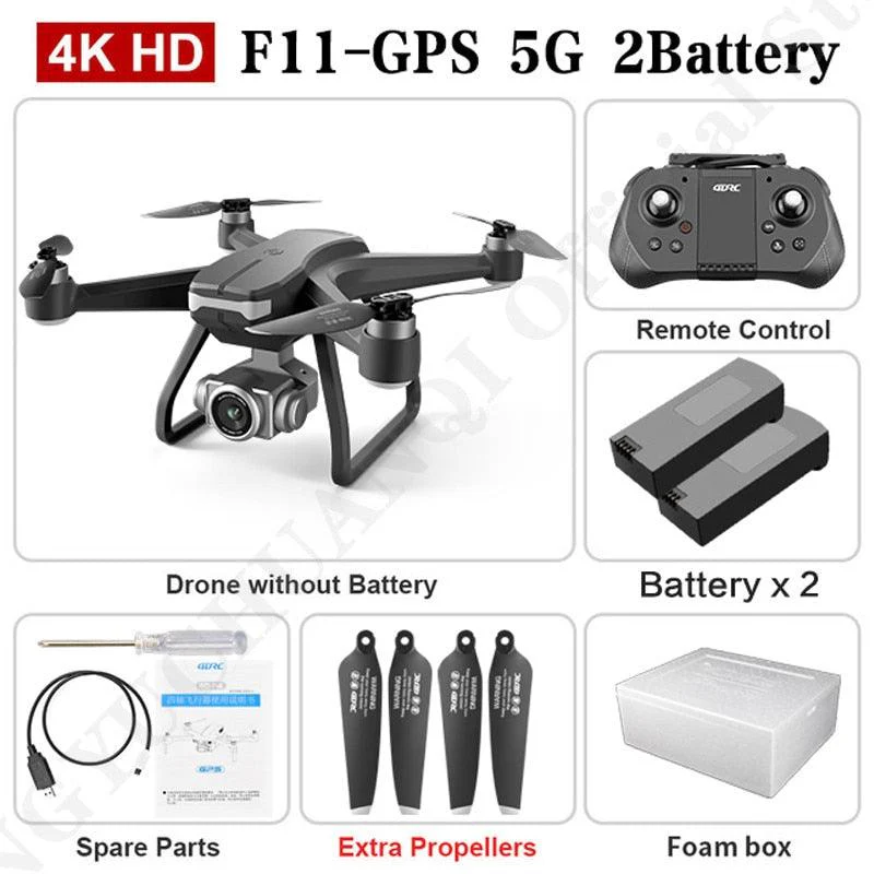 F11 PRO Drone - GPS 4K HD Dual HD Camera Professional WIFI FPV Aerial Photography Brushless Motor Quadcopter Dron Toys Professional Camera Drone