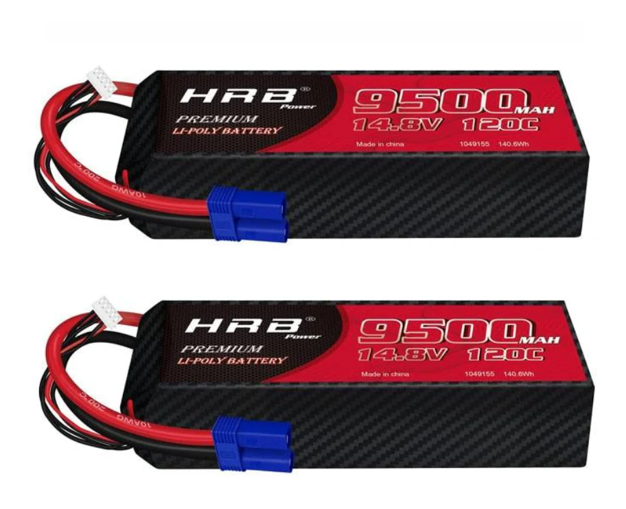 2PCS HRB RC Lipo 3S 4S 6S Battery - 9500mah 8000mah 150C 120C 50C 7000mah 6000mah 11.1V 14.8V 22.2V 7.4V Hard Case For RC Parts FPV Drone Airplane