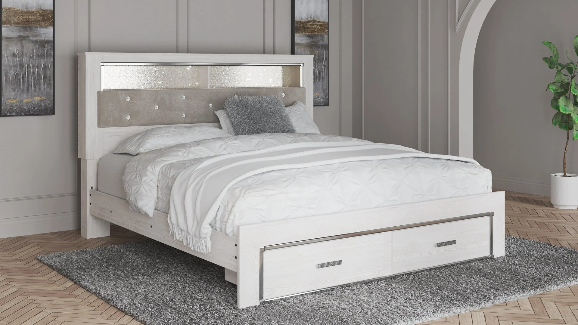 Altyra Panel Bookcase Bed