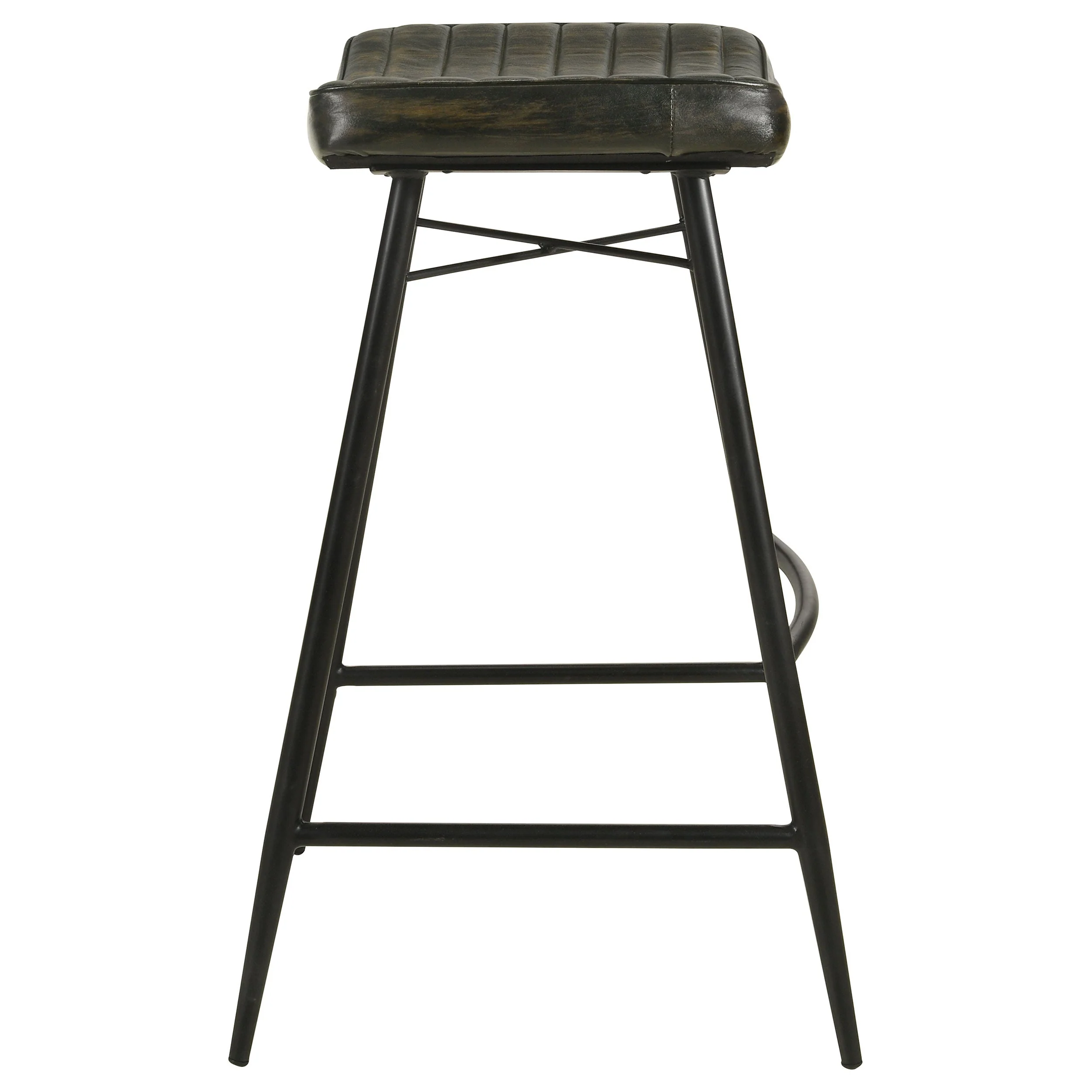 Bayu Leather Upholstered Bar Stool Antique Camel (Set of 2)