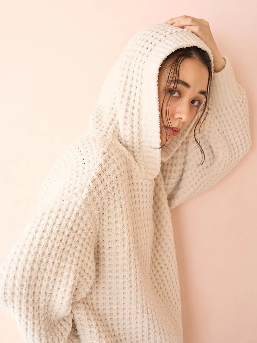 Unisex Waffle Knit Hoodie