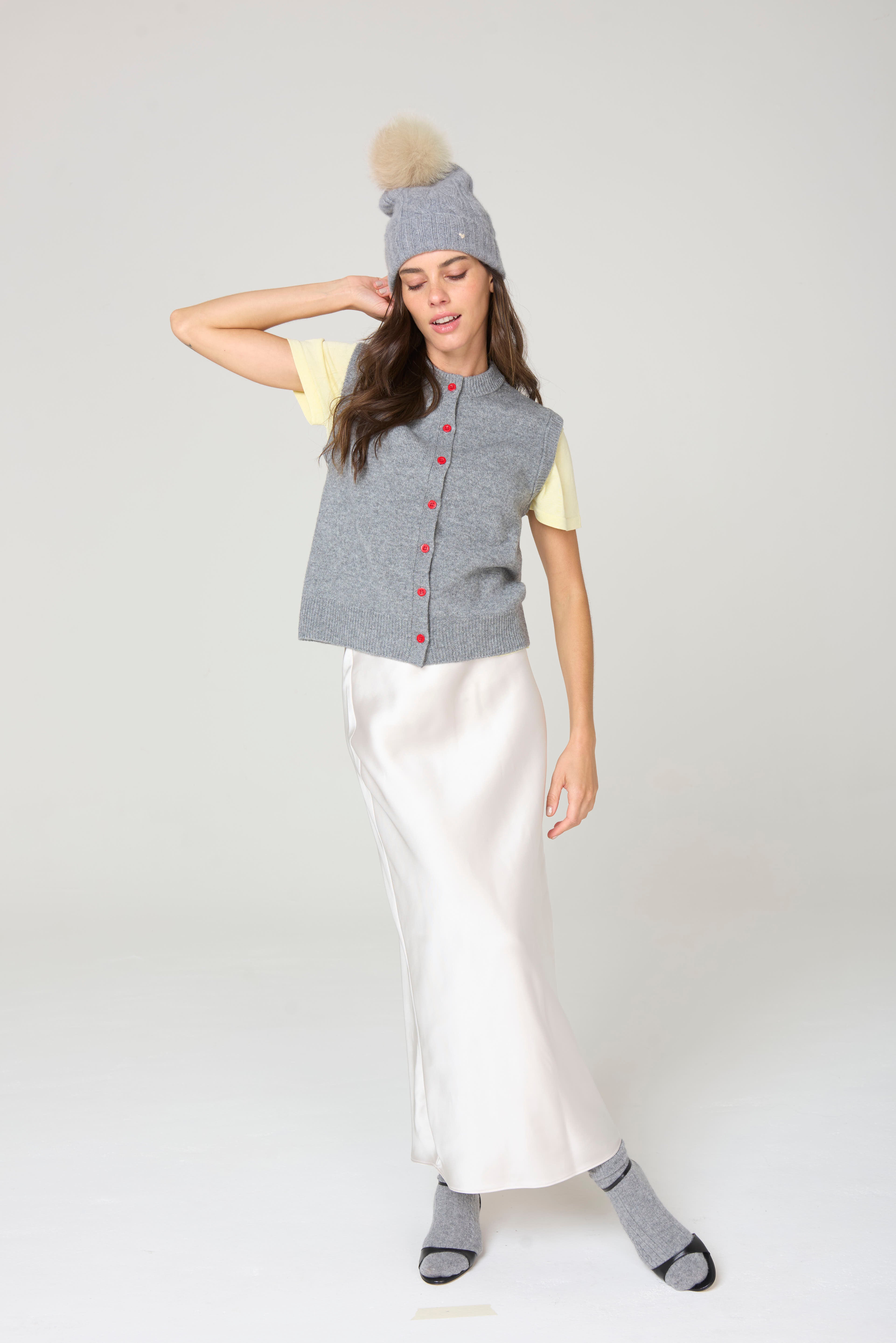 The Cable Beanie – Grey Melange