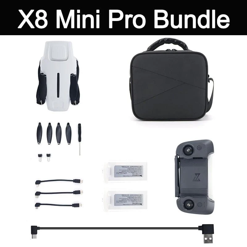 FIMI x8 Mini Pro Camera Drone - 250g-class 8Km Wifi 5G GPS 4K HD 3-Axis Gimbal Camera Drone Remote Control RC Quadcopter 30Mins