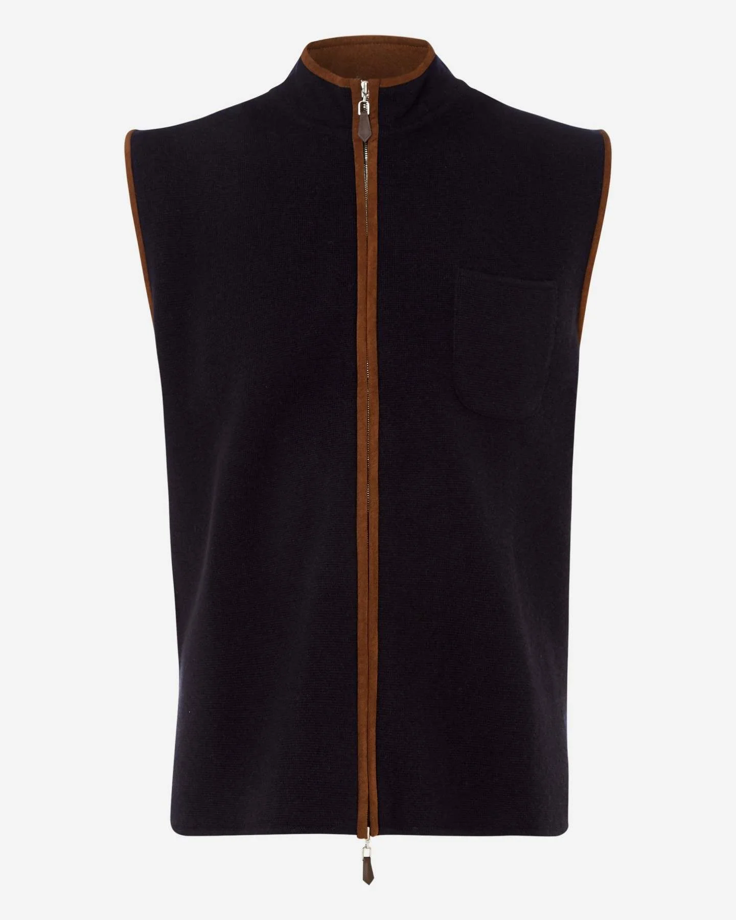 Men's Shaftesbury Cashmere Gilet Navy Blue