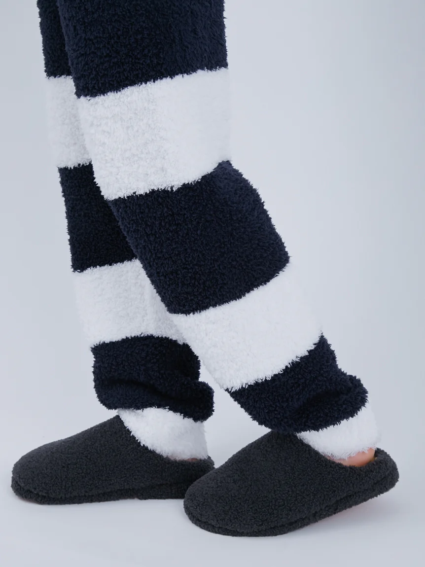 Sustainable Double Striped Men's Lounging Fluffy Pajama Pants