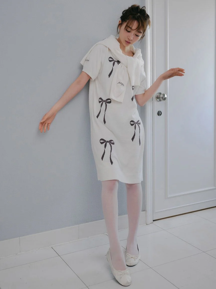 Ribbon Jacquard Lounge Dress