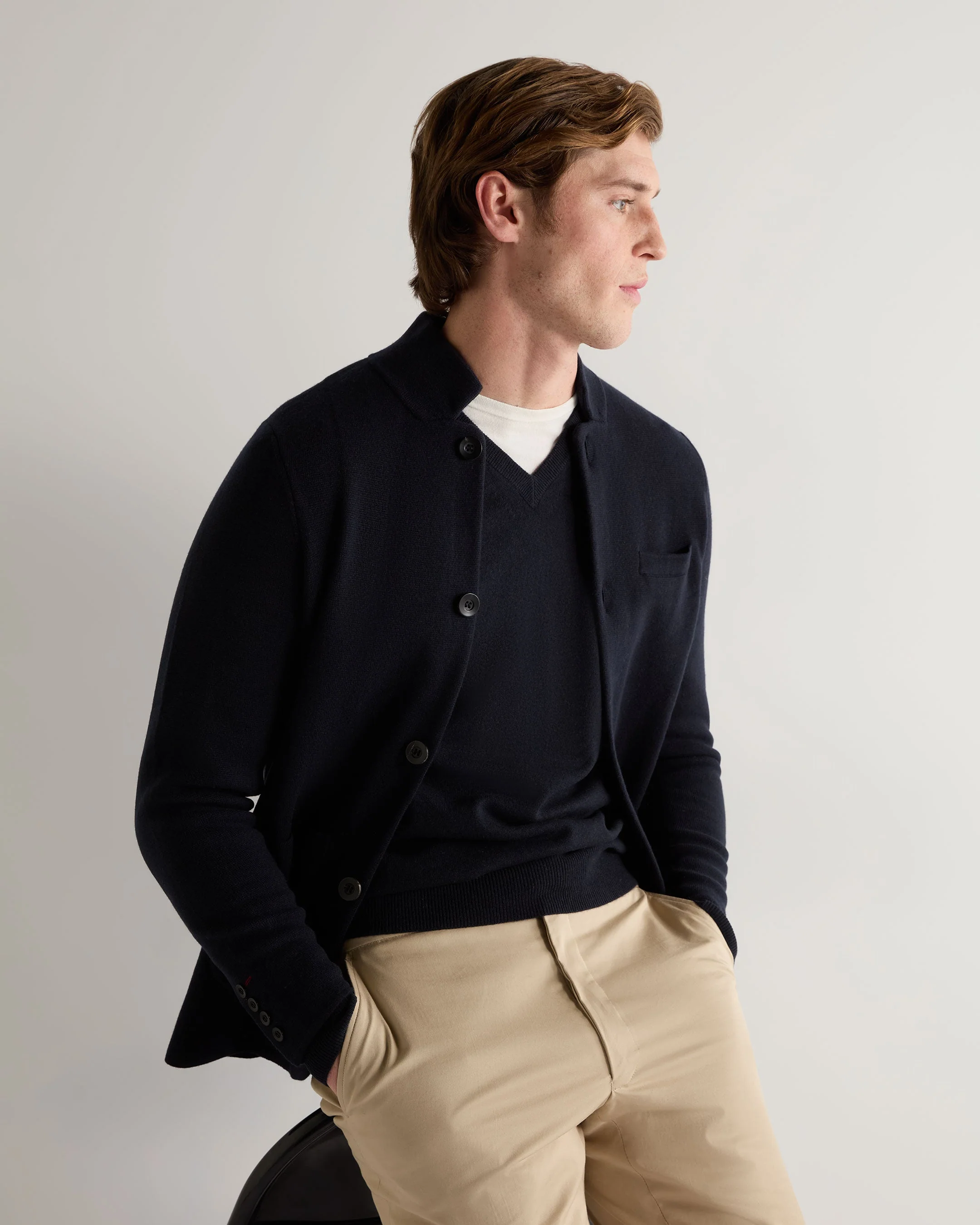 Men's Grosvenor Milano Cashmere Jacket Navy Blue