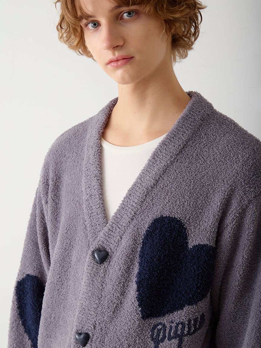 UNISEX Heart Jacquard Cardigan