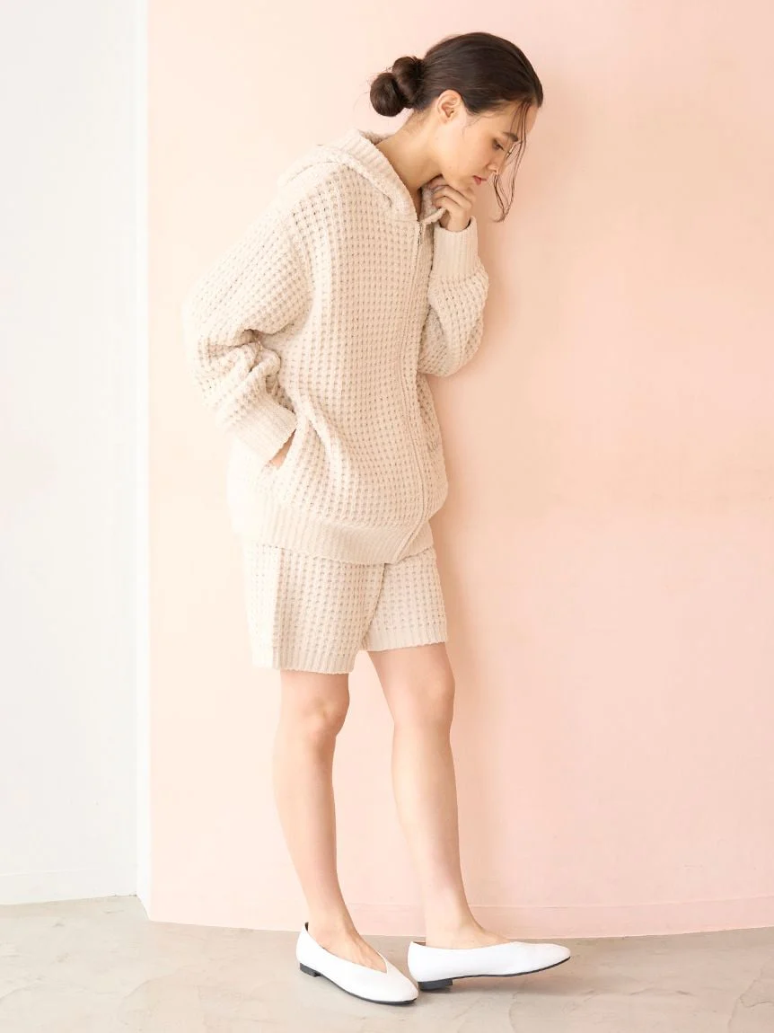 Unisex Waffle Knit Hoodie