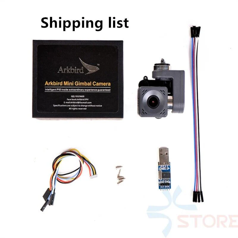 Arkbird Integrated Gimbal Camera Brushless 80g Ultra-light Instead of GoPro 2-Axis Brushless Gimbal for Fixed Wing FPV Airplanes