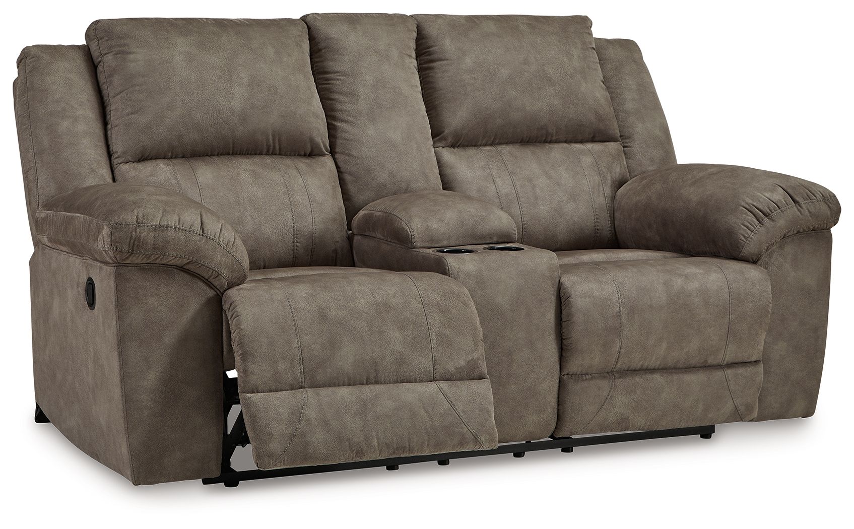 Laresview - Dbl Reclining Loveseat with Console - Fossil